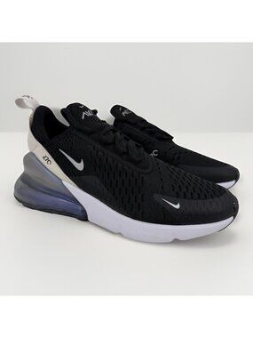 Nike Women’s Air Max 270 Athletic Shoes Size 8 Black/Metallic Silver Sneakers